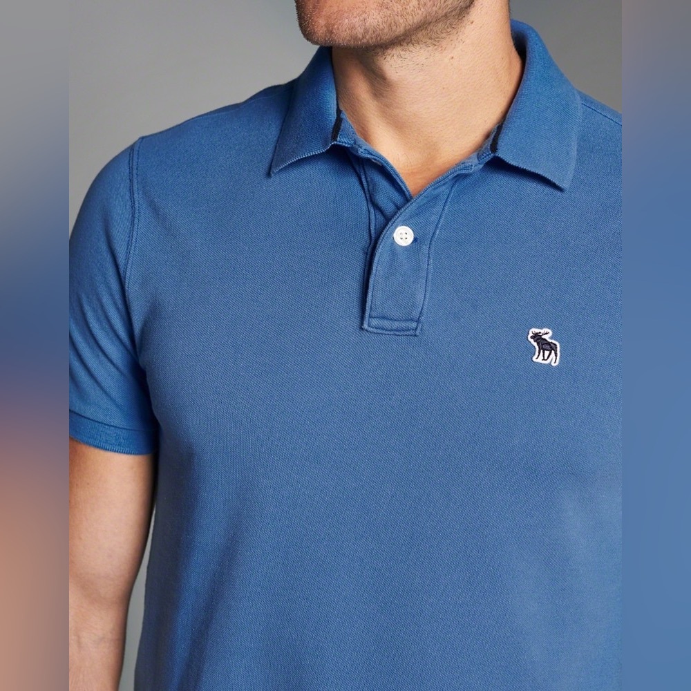 Abercrombie & Fitch Classic Blue Polo Shirt